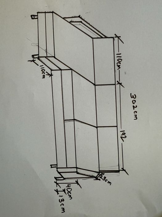 Colțar extensibil cu ladă de depozitare – stare foarte bună