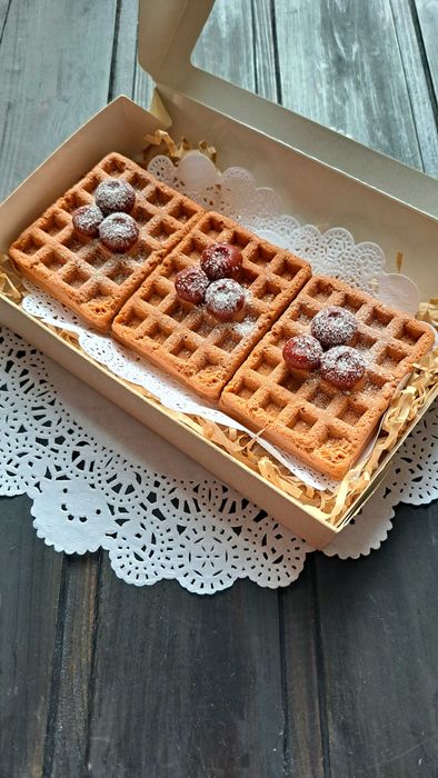 Мыльные "сладости". «Бельгийские вафли», авторское МЫЛО ручной работы.