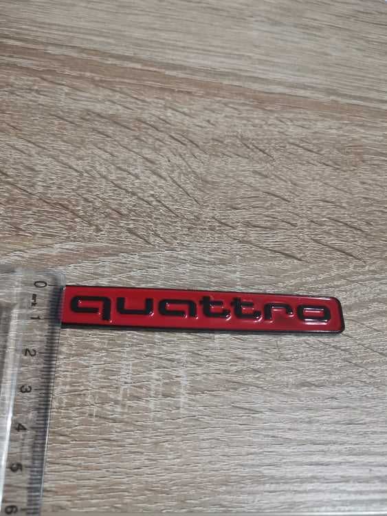 Ауди Куатро Audi Quattro емблема червена