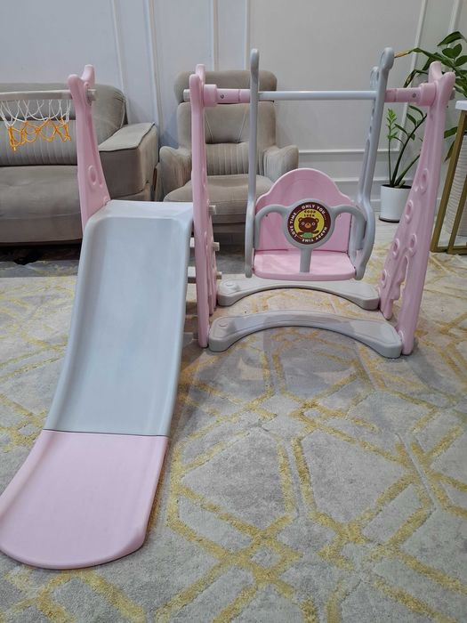 Детская качеля с горкой