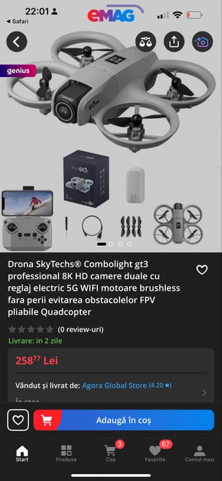 Mini drona noua asemanatoare cu DJI NEO