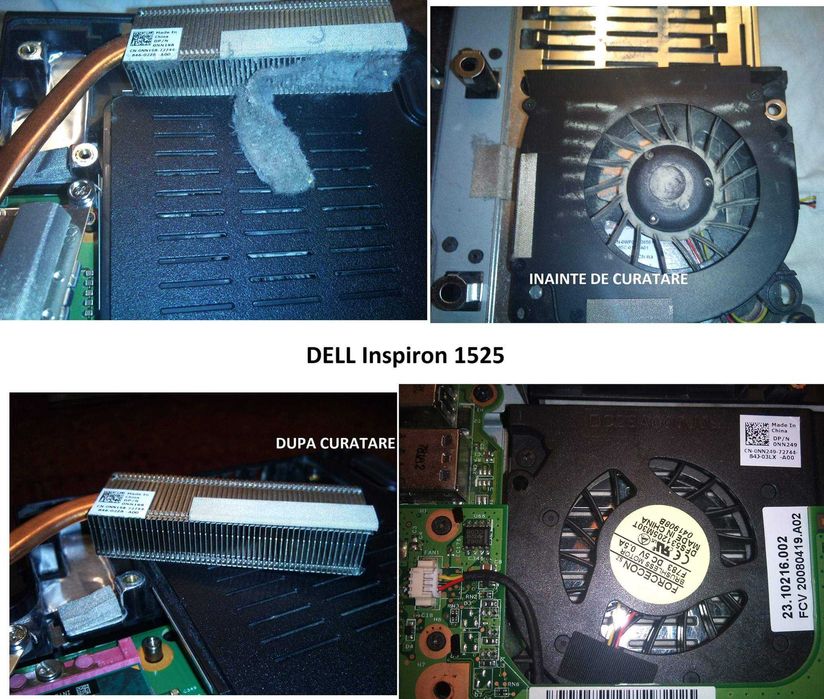 Curatare de praf laptop / consola + inlocuire pasta termica/ pad-uri