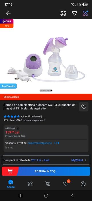 Pompa de san Electrica kids care