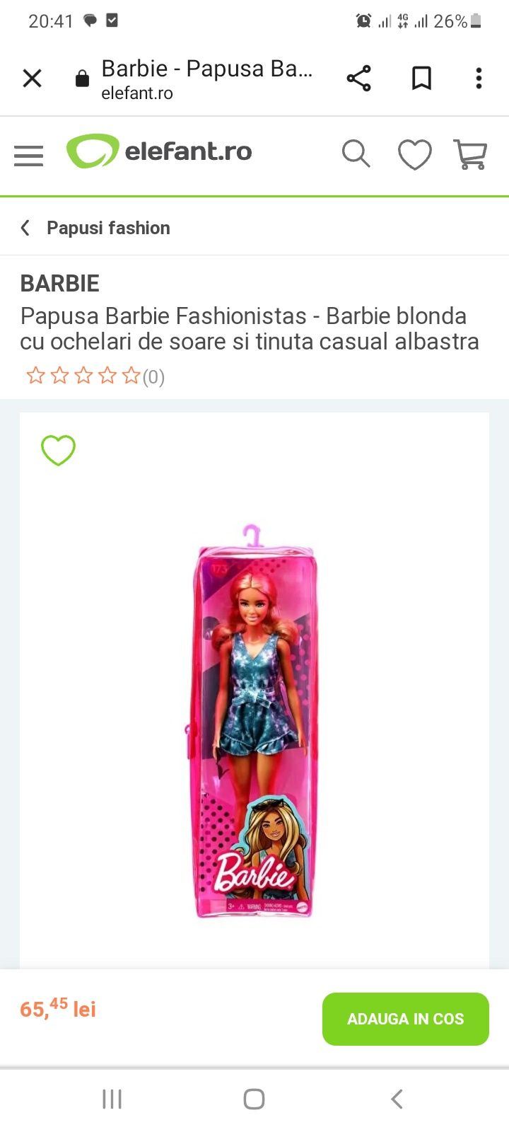 Papusa barbie vintage,sigilata