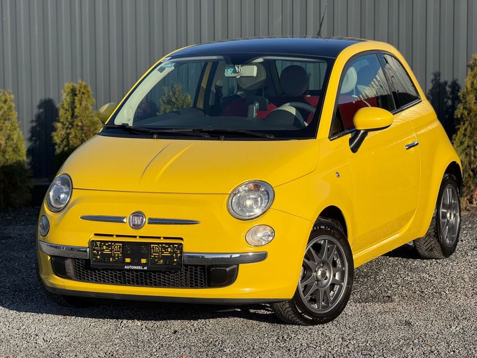 Fiat 500 1.3 diesel Panoramic/Interior rosu/navigatie
