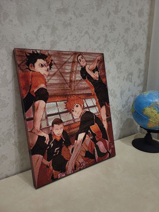 Алмазная мозаика, аниме "Волейбол" 50×40см