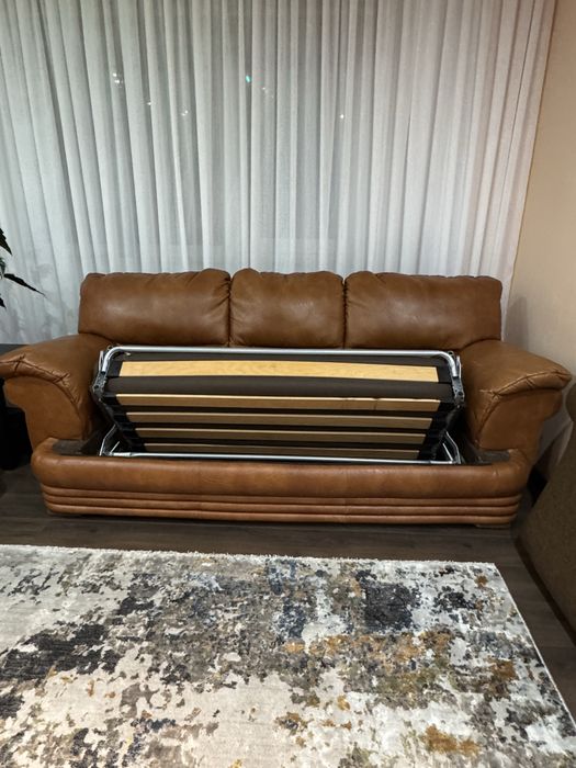 Canapele 3, 2  locuri + fotoliu Alprom (cadru din lemn)