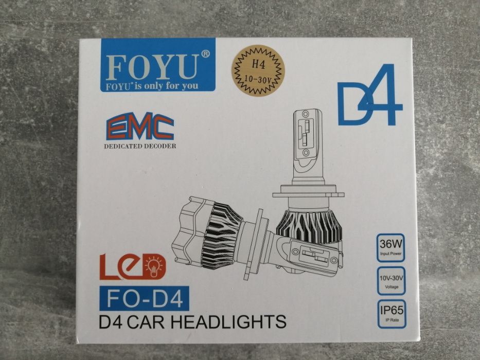 H4 автомобилни LED-крушки D4 за основни фарове 10V-30V