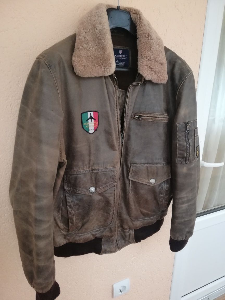 Geaca piele bărbati Basefield M Aviator
