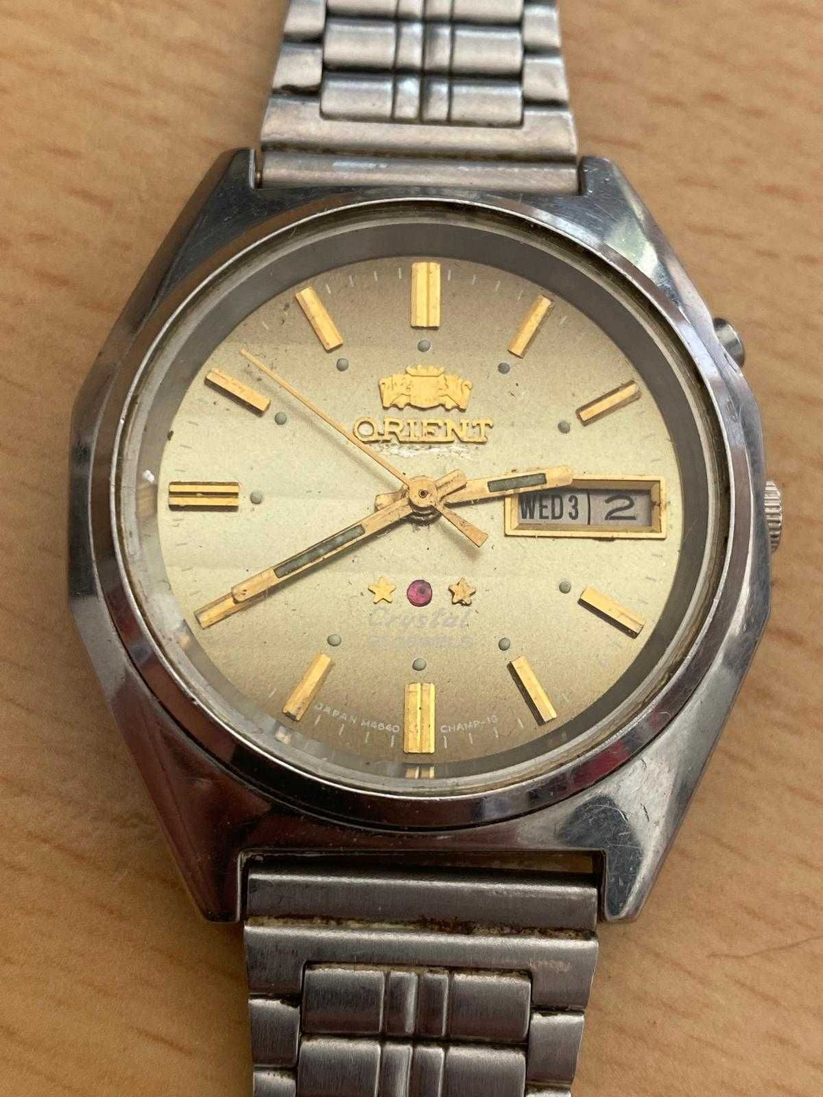 Ceas Orient automatic barbatesc cadran maro