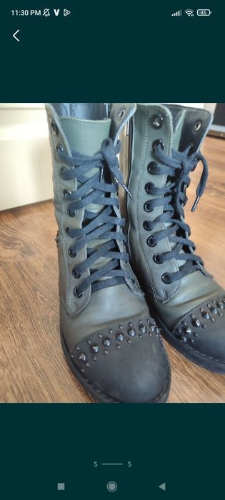 Зимни тъмнозелени дамски боти