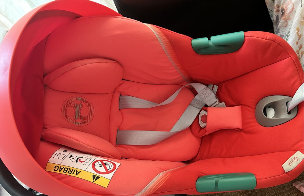 Scoica auto Cybex Aton S2 i size Hibiscus Red