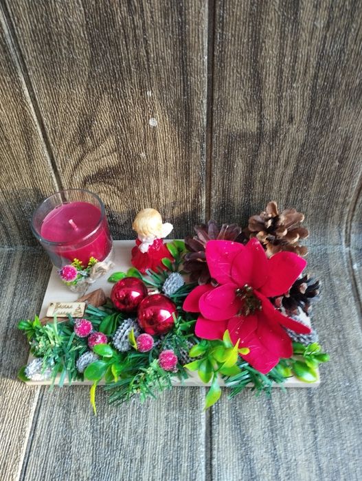 Коледни свещници ръчно изработени