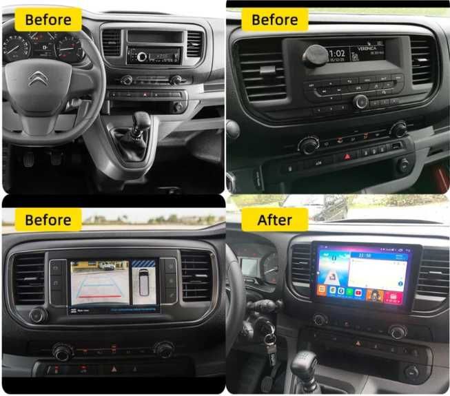 9-инчова мултимедия за Citroen Jumpy (2016–2022) + Подарък камера