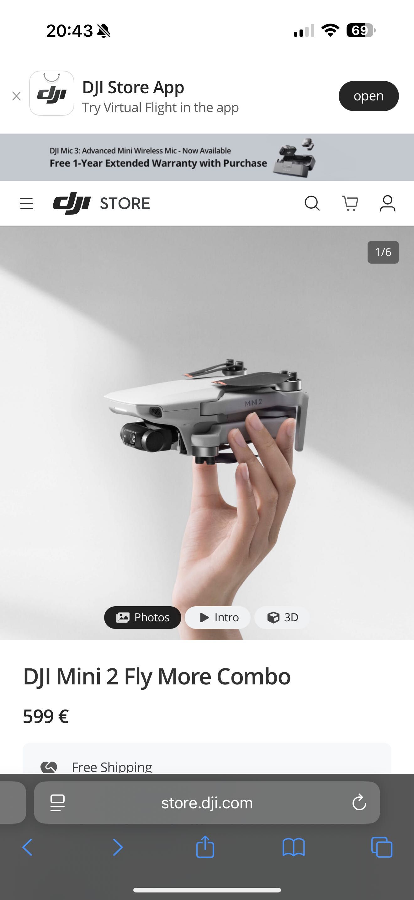 Дрон DJI mini 2 combo