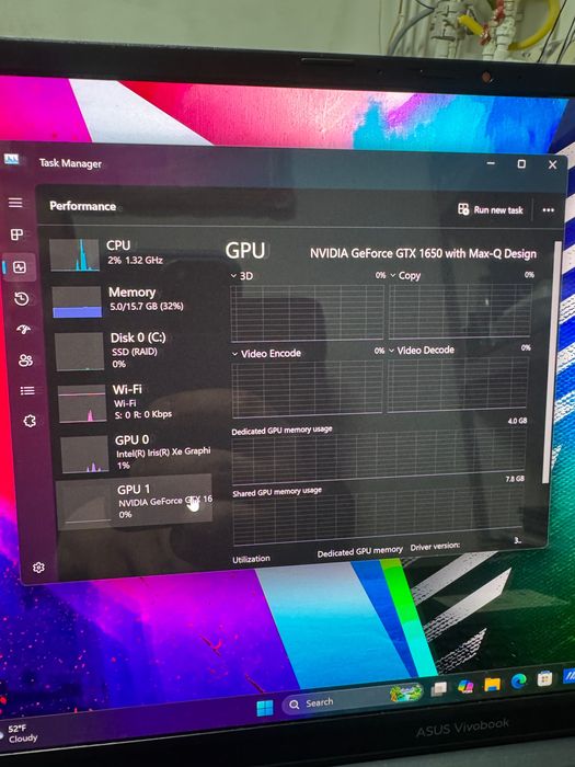 Asus VivoBook Pro 14 OLED i7-11370h 16gb 1650 Max Q