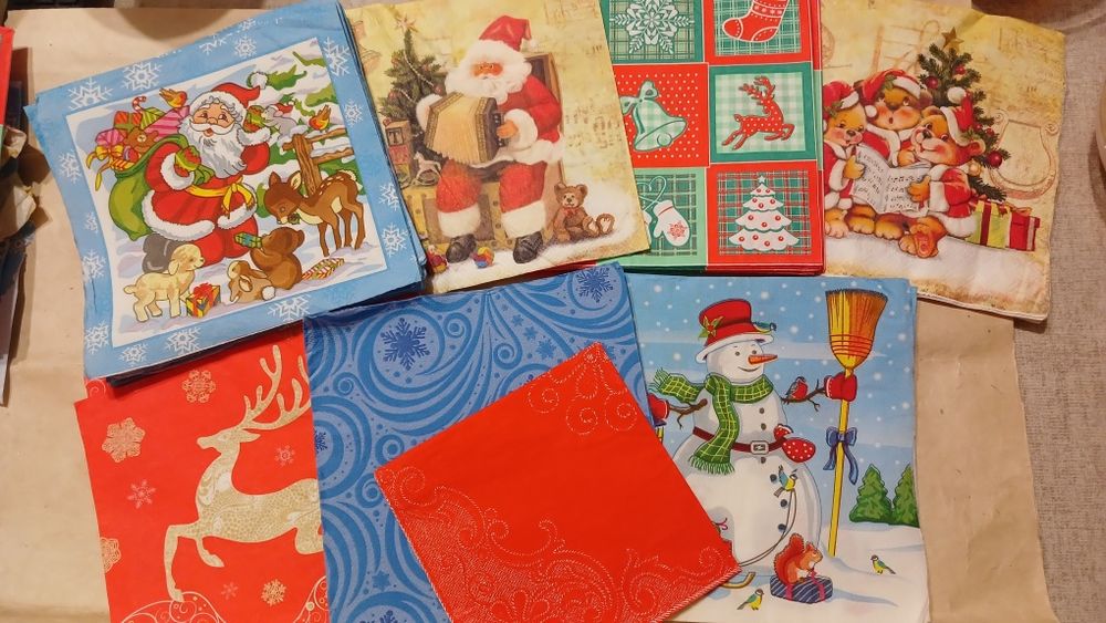 Салфетки новогодние бумажные для декупажа