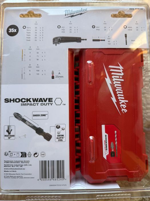 Комплект битове с ъглова приставка на Milwaukee