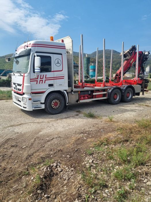 Mercedes MP3 transport lemn busteni forestier macara Epsilon