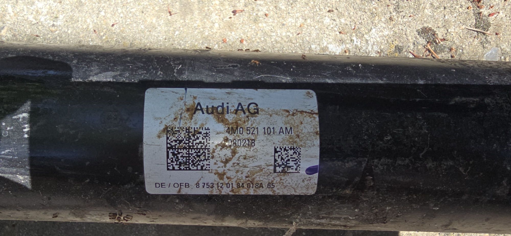 Кардан за Audi Q7 17-22/Q8 19-22 4M0521101AM