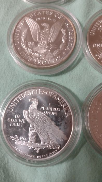 Lot 6  bucati (uncii )argint dolari U.S.A