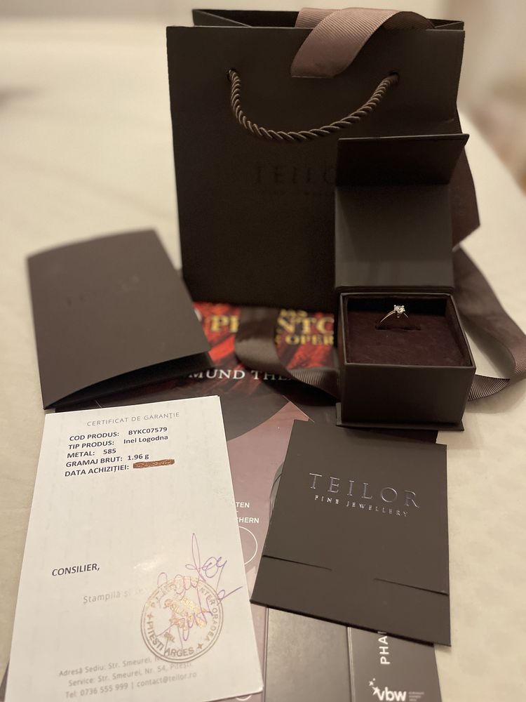 Inel logdna TEILOR, aur  galben 14k, M49-50