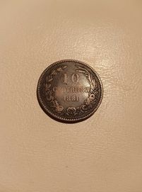Бронзова монета 10ст. 1881г.