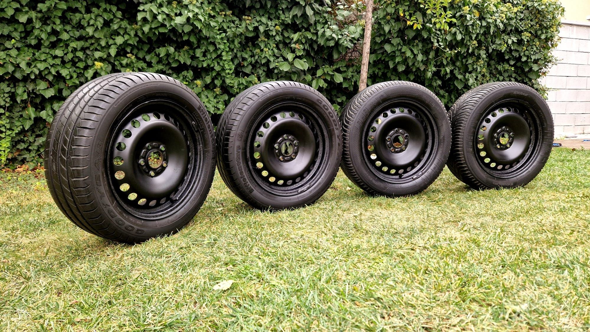 4 jante tabla 5×108 R16 originale Ford cu anvelope 205 55 16