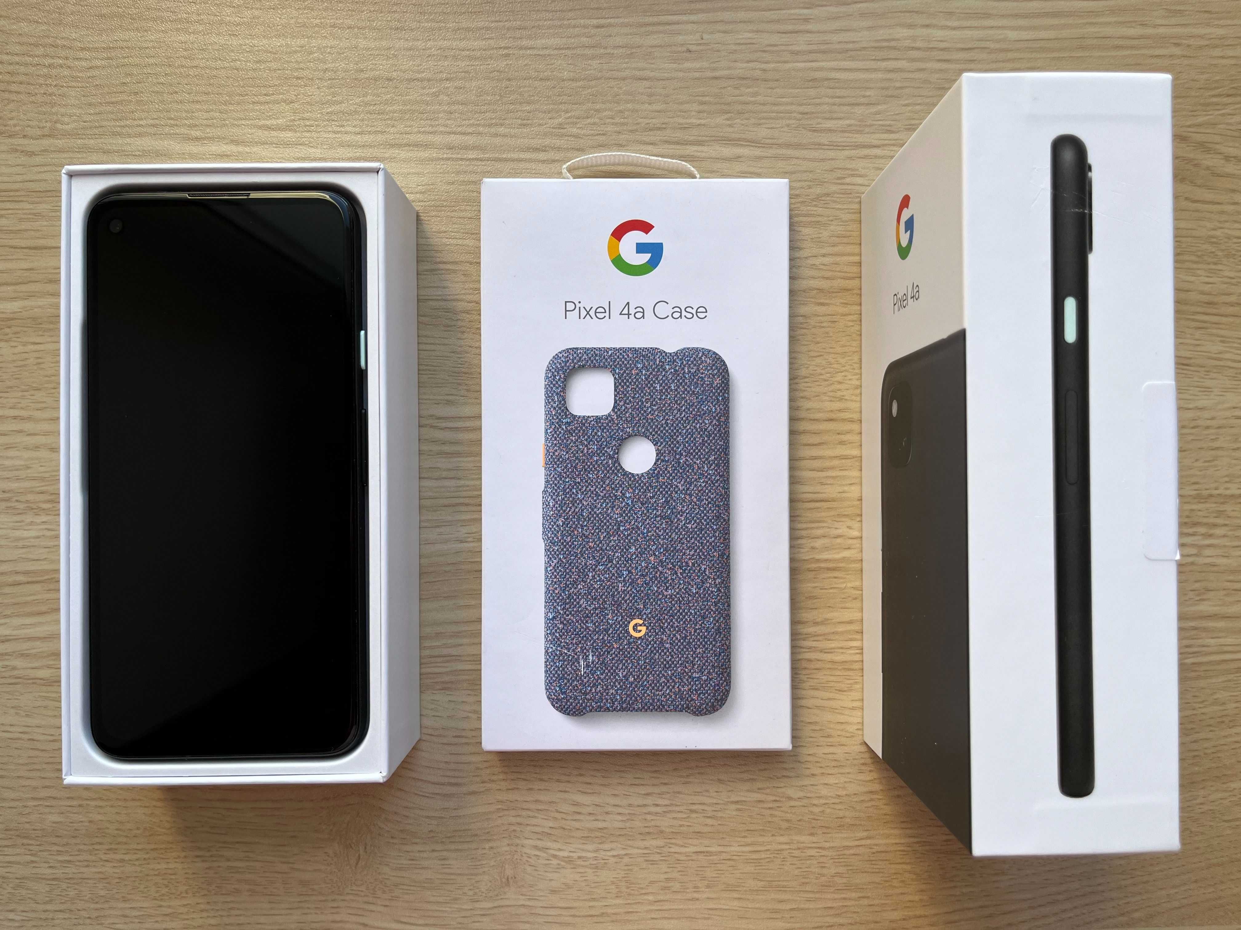 Смартфон Google Pixel 4a 128 Gb + оригинальный чехол Blue Confetti