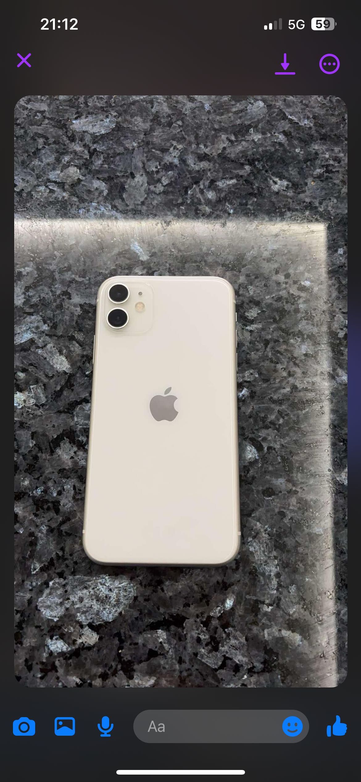 iPhone 11 white 128 gb