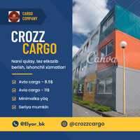 "Crozz Cargo" 
O'zbekiston - Xitoy kargo xizmati: 
Narxi qulay, tez et