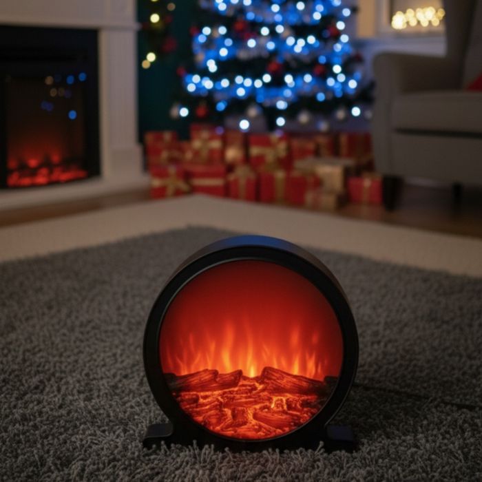 Кръгла декоративна камина, електрическа камина