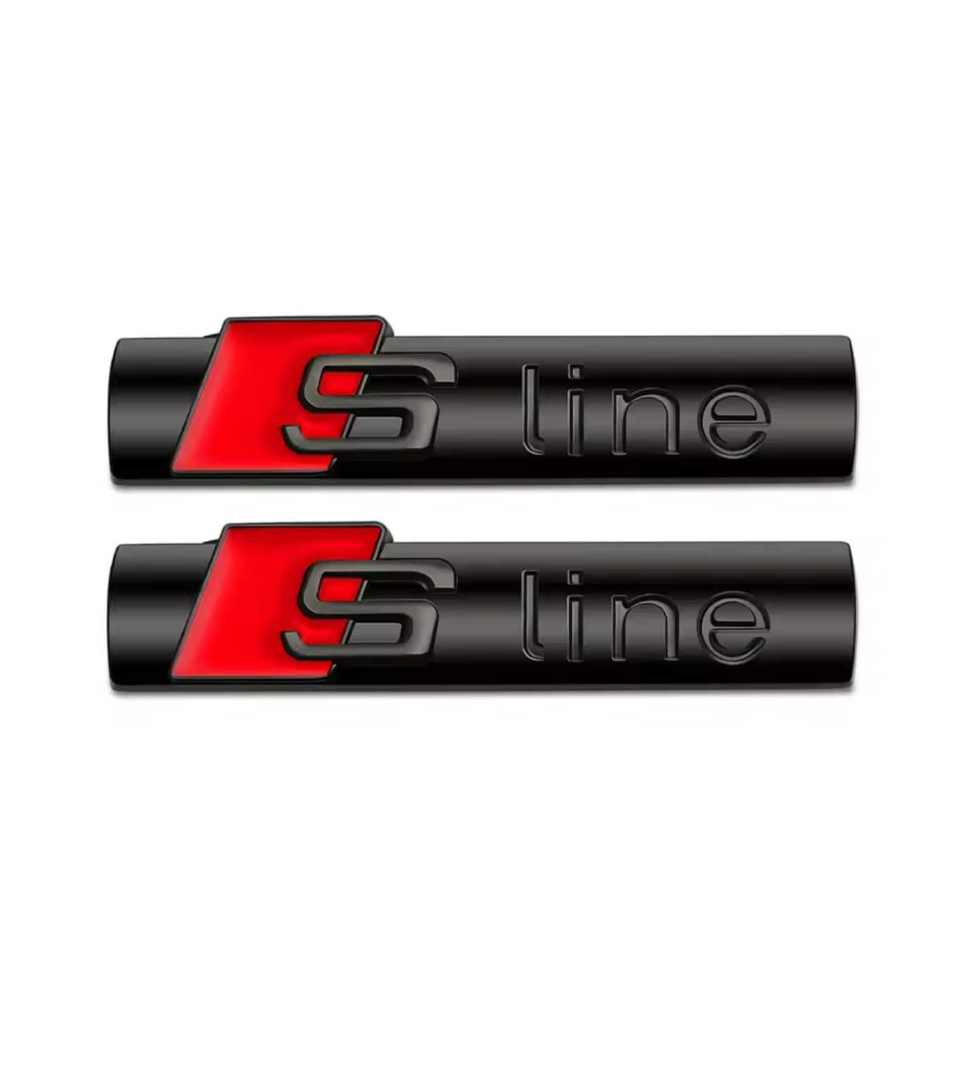 SET embleme Sline Emblema grila Embleme Aripi Sticker Stema Audi negre