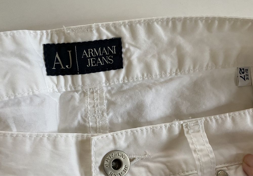 Pantalon alb Armani Jeans, 27