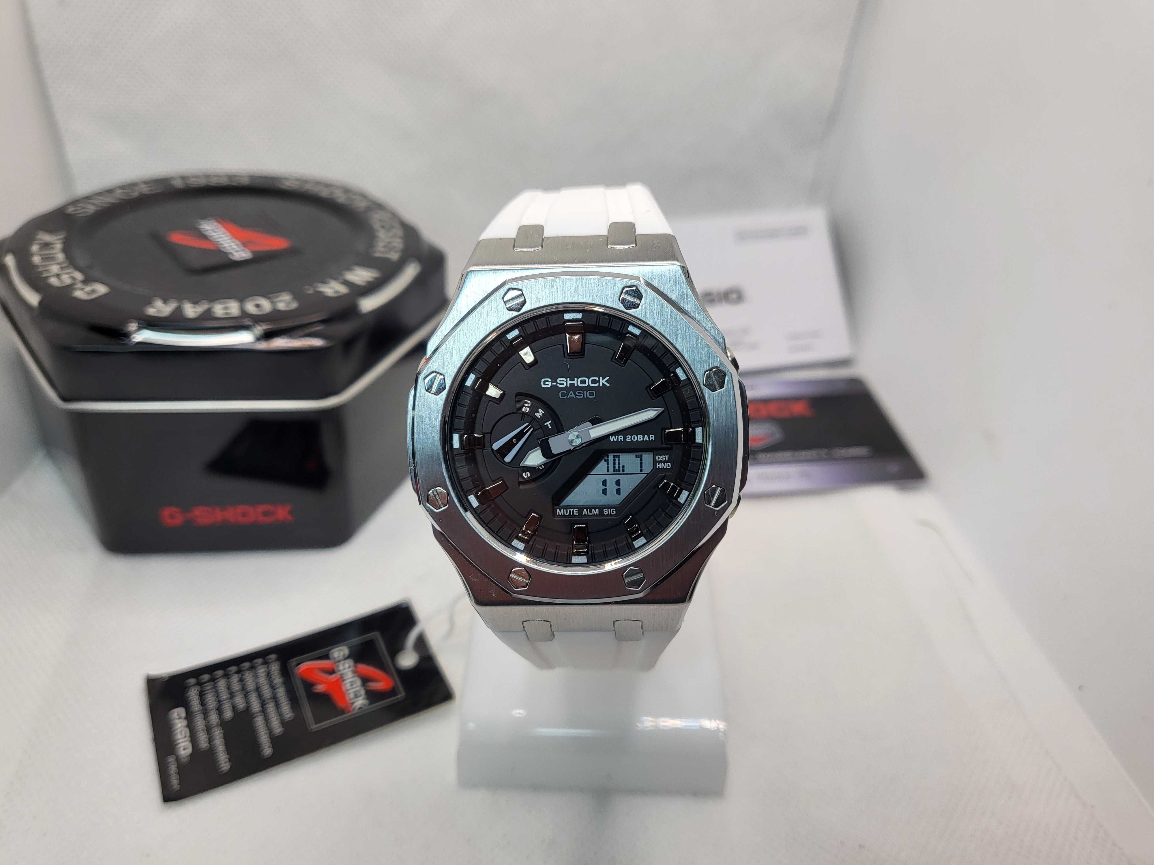 Ceas Casio g shock Royal Casioak GMA-2100 white, Garantie 2 ani