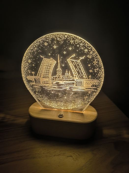 Ночник с мостами Санкт Петербурга