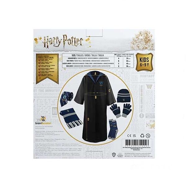 Set roba si accesorii Harry Potter, Ravenclaw House, 6 piese, 3-5 ani