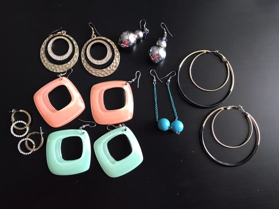 Лот обеци, гривна и сребърен пръстен с жабка - 16 бр.