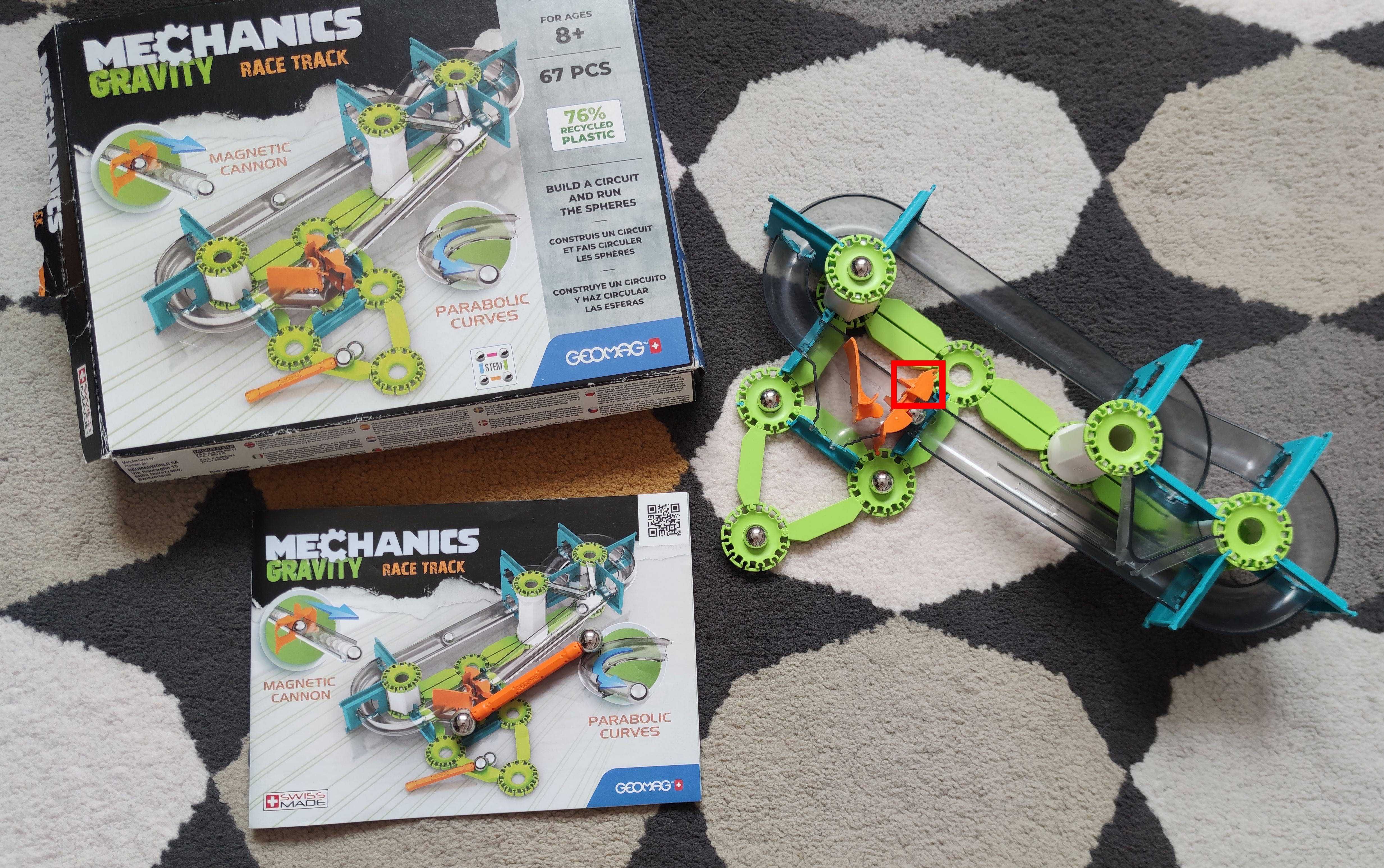Set de constructie magnetic, Mechanics Gravity Race Track, Defect