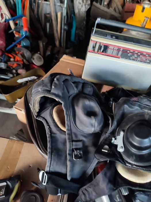 Военный шлем танкиста лётчика бинокль сувениры