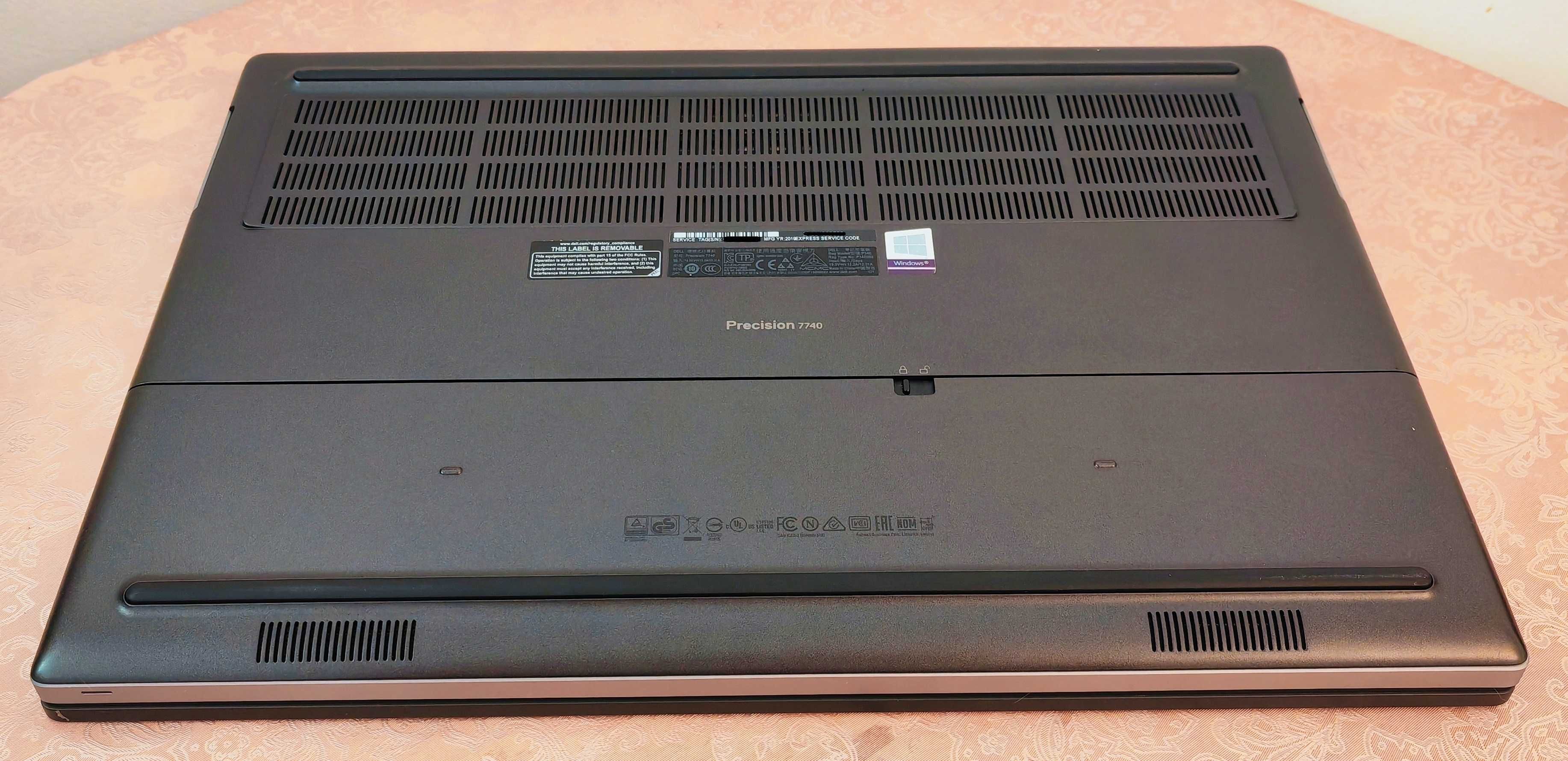 Dell Precision 7740/Core i5-9400H/Ati WX7130 8GB/16GB RAM/512 SSD/17.3