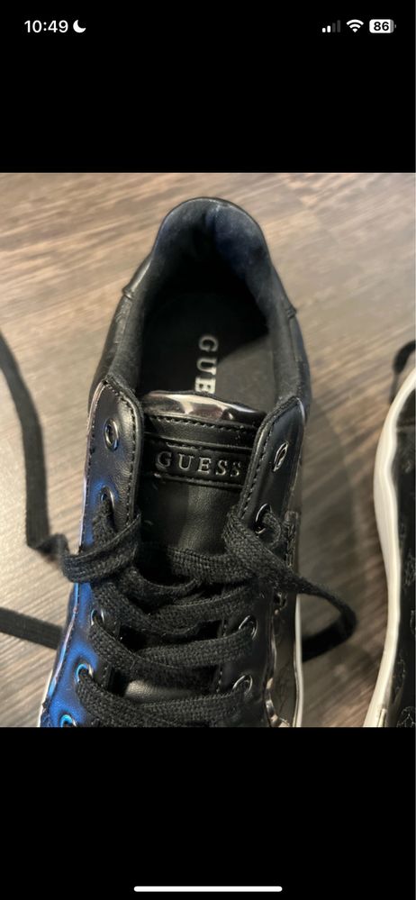 Adidasi guess piele neagra