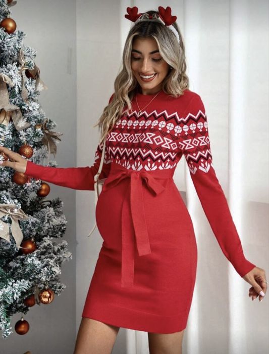 Коледна рокля за бременни