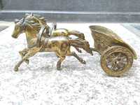 Car de lupta cu cai, cupru masiv, arama, model deosebit