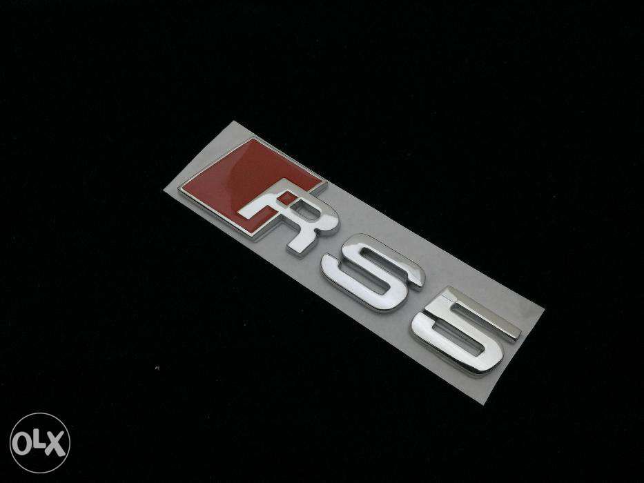 Emblema Audi RS5-line spate metal crom/rosu