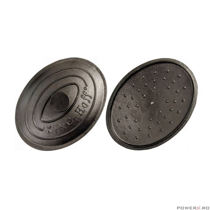 Oala din fonta 4.5 litri, cu capac, negru, KingHoff