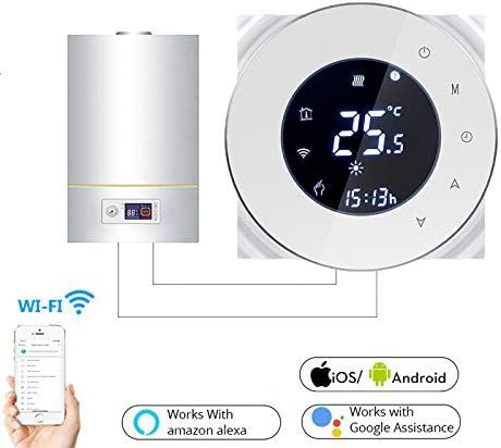 Термостат wifi, LCD дисплей (VA екран), сензорен бутон