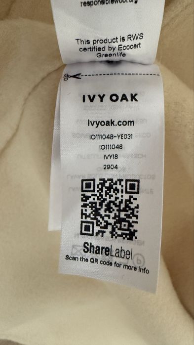 Ivy&Oak палто в цвят butter yellow от 100% вълна