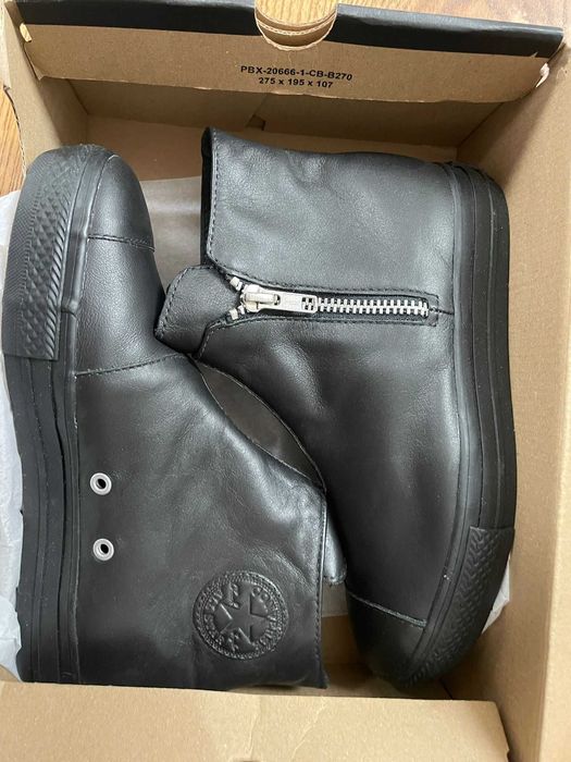 Gheata Convers negru din piele marimea 35