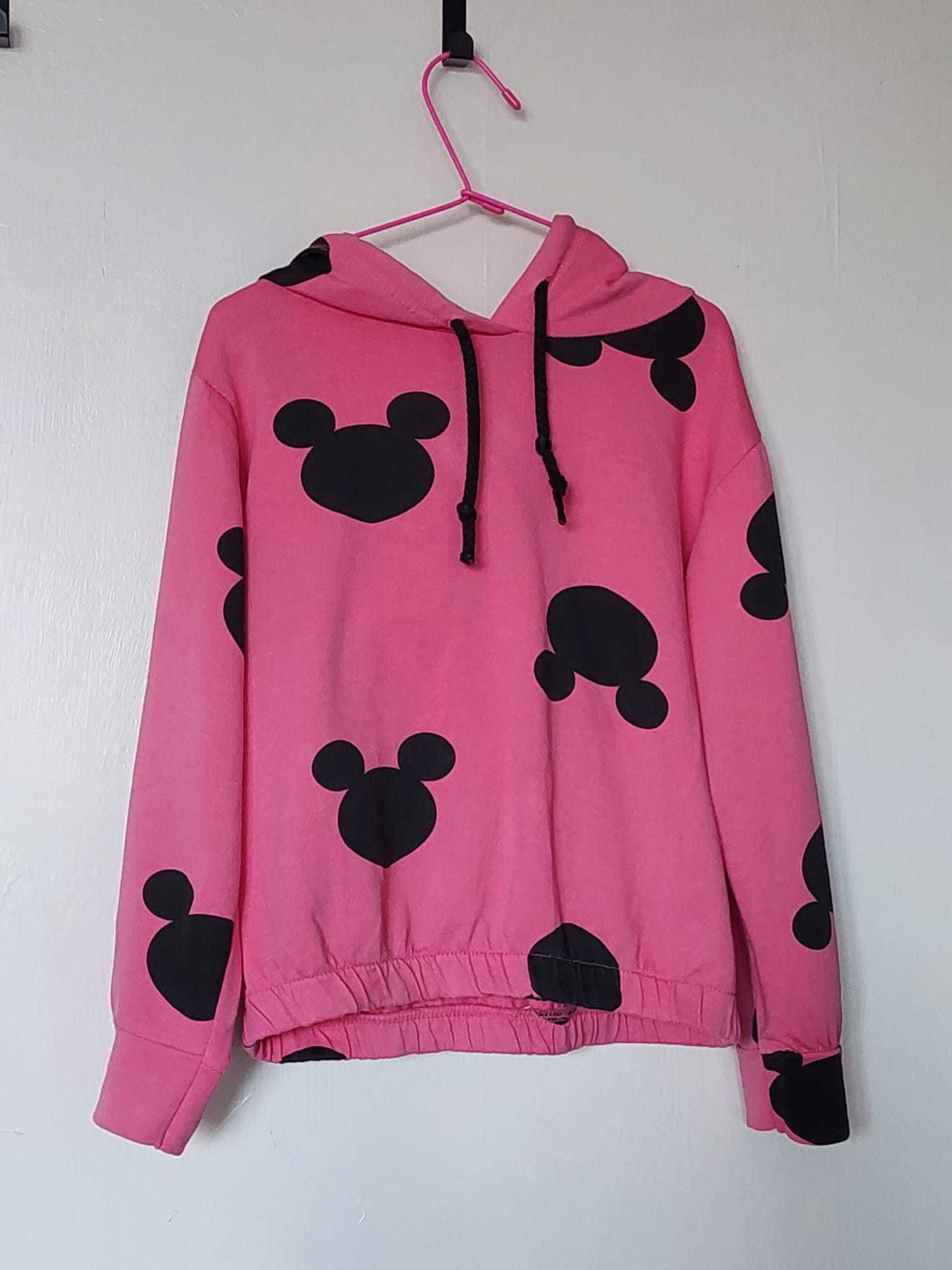 Bluza tip hanorac roz, pattern Minnie Mouse